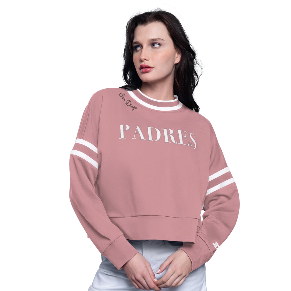  San Diego Padres Starter Women's Power Play Cropped Pullover Sweatshirt - Pink
